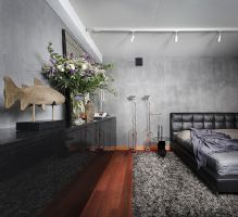 140平極簡式小躍層簡約臥室裝修圖片
