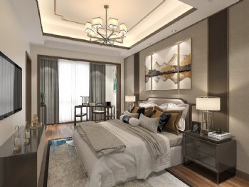 新中式中式臥室裝修圖片